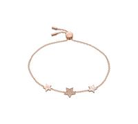 Emporio Armani Bracelet for Women Fast Tack, Inner Length: 160 + 20mm, big star: 10x2mm, small stars: 8x2mm Rose Gold Sterling Silver Bracelet, EG3525C221