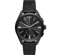 Emporio Armani Claudio AR11483 Men's Chronograph Watch - 43mm Black Dial Leather Strap