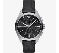 Emporio Armani Claudio AR11542 Men's Chronograph Watch - 43mm Black Dial Leather Strap