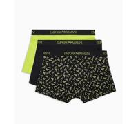 EMPORIO ARMANI Cotton Black/Lime Trunks 3 Pack Size M BNWT/BOX