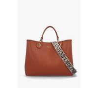 EMPORIO ARMANI Cuoio Rosso Pebbled Shopper With Pouch Size: One Size,
