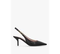 EMPORIO ARMANI Decollete Black Leather Sling Back Heels Size: 36, Colo