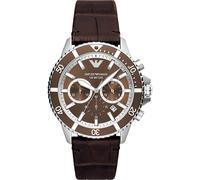 Emporio Armani Watches Emporio Armani Gents Diver Brown Leather Strap
