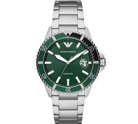 Emporio Armani Diver Mens Silver Watch AR11338 Stainless Steel - One Size