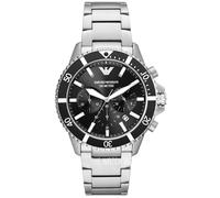 Emporio Armani Diver Mens Silver Watch AR11360 Stainless Steel - One Size