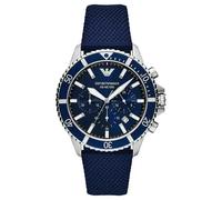 Emporio Armani Diver, World Explorer AR11588 Men's Watch - 43mm Navy Dial Nylon