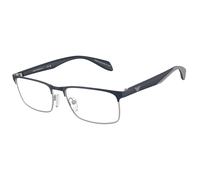 Emporio Armani EA1149 3368 Man Optical frames Metal Silver Transparent Squared Normal