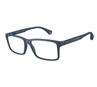 Emporio Armani EA3038 6185 Man Optical frames Peek Blue Transparent Squared Normal