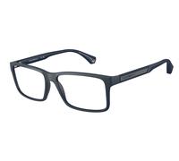 Emporio Armani EA3038 6185 Man Optical frames P lue Transparent Squared Normal