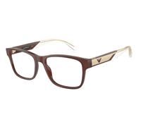 Emporio Armani EA3239 6095 Man Optical frames Acetate Brown Transparent Squared Normal