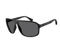 Emporio Armani EA4029 5001T3 Man Sunglasses Injected Black Grey Squared Polarized