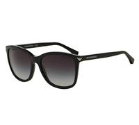 Emporio Armani Women's 4060 0EA4060 50178G 56 Rectangular Sunglasses 56, Black/Gradient