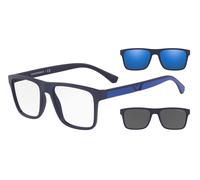 Emporio Armani EA4115 Sunglasses with Two Interchangeable Clip-Ons, Matte Dark