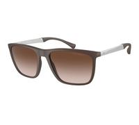 Emporio Armani EA4150 534213 Man Sunglasses Injected Brown Brown Squared Normal Shaded