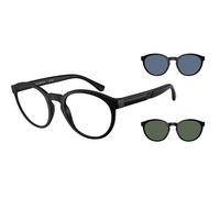 Emporio Armani EA4152 58011W Man Sunglasses Injected Black Transparent Pantos Normal Clip-on