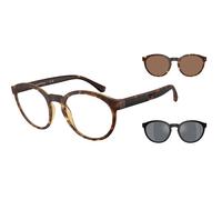 Emporio Armani EA4152 58021W Man Sunglasses Injected Turtle Transparent Pantos Normal