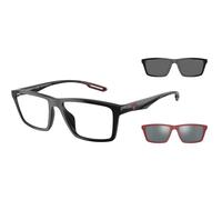 Emporio Armani EA4189U 50171W Man Sunglasses Injected Black Transparent Squared Normal