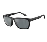 Emporio Armani EA4219 50016G Man Sunglasses Injected Black Grey Squared Mirrored Mirror