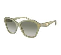 Emporio Armani EA4221 61168E Woman Sunglasses Acetate Green Green Geometric Normal Shaded