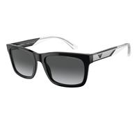 Emporio Armani EA4224 5017T3 Man Sunglasses Acetate Black Grey Squared Polarized Shaded