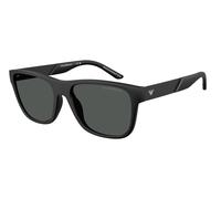 Emporio Armani EA4243 5001T3 Man Sunglasses Injected Black Grey Squared Normal