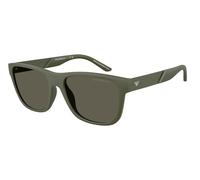 Emporio Armani EA4243 618471 Man Sunglasses Injected Green Brown Squared Normal