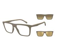 Emporio Armani EA4258 54371W Man Sunglasses Injected Brown Transparent Squared Normal