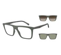 Emporio Armani EA4258 63121W Man Sunglasses Injected Green Transparent Squared Normal