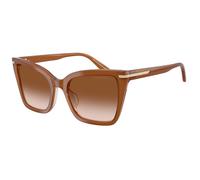 Emporio Armani EA4273BU 637613 Woman Sunglasses Acetate Brown Brown Squared Normal Nuanced