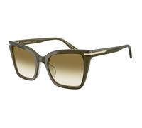 Emporio Armani EA4273BU 63788E Woman Sunglasses Acetate Green Green Squared Normal Nuanced