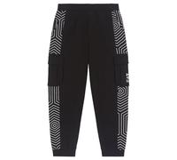 Emporio Armani EA7 7B000047 Cargo Visibility Trousers with Cuff for Children and Young People, Black, 10 Years