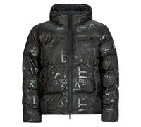 Emporio Armani EA7 Duffel coats MOUNTAIN M POLY DOWN HOODED JACKET LOGO REPEAT - MOUNTAIN M POLY in Black EU XL
