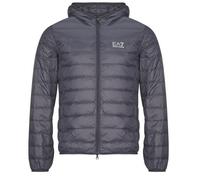 Emporio Armani EA7 Duffel coats TRAIN CORE ID DOWN LIGHT JACKET HOODIE CC 8NPB24 in Grey EU M