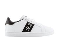 EA7 Mens Emporio Armani Classic Trainers in White Black Leather (archived) - Size UK 9