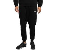 Emporio Armani EA7 Men's Core Identity Fleece Cotton Jogger Trousers, 8NPP64 (IT, Text, XXL, Regular, Black), Black, XXL