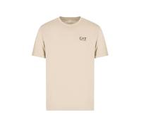 Emporio Armani EA7 Men's Core Identity Short Sleeve T-Shirt in Pima Cotton, 8NPT25, Cobblestone Brown, X-Large