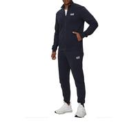Emporio Armani EA7 Men's Core Identity Tracksuit in Jersey Cotton with Zip, Dark Blue, 4XL