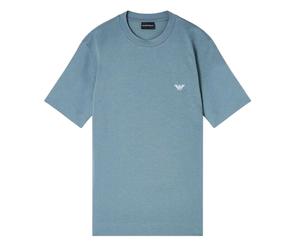 Emporio Armani EA7 Mens Embroidered Crew Neck Slim T-Shirt GT22302