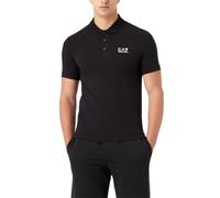 (Black, L) Emporio Armani EA7 8NPF04 PJM6Z Mens Polo T Shirts