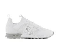 EA7 Men's Woven Trainers, White/Silver, 9 UK