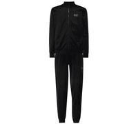 Emporio Armani EA7 Zip Up Funnel Neck Black/Gold Poly Tracksuit