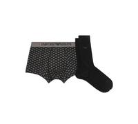 Emporio Armani Eagles Logo Boxer Trunk & Socks Gift Set, Black - Medium