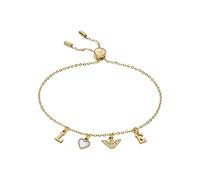 Emporio Armani EGS2969710 Women's Link Bracelet Mother of Pearl White, Inner circumference: 160-235mm,Charms size: 6mm, Stainless Steel, No gemstone