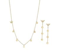 Emporio Armani EGS3064SET Women's Necklace Earrings Stainless Steel Gold-Coloured, Length: 500mm, Width: 4mm, Height: 1.20mm, Stainless Steel, No Gemstone