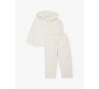 Emporio Armani Emporio Armani Monogram-Print Hooded Cotton Tracksuit Set 4-16 Years White Sand 10 Years