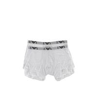 Emporio Armani ERROR:#REF! Essential Monogram Pack Of 2 Boxer Shorts, White, S UK