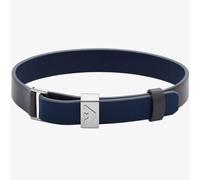 Emporio Armani Men's Blue Leather 7" Bracelet