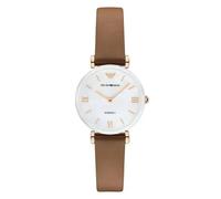 Emporio Armani Gianni T-Bar AR11040 Women's Watch - 32mm White Dial Leather