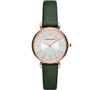 Emporio Armani Gianni T-Bar AR11517 Women's Watch - 32mm White Dial Leather Strap