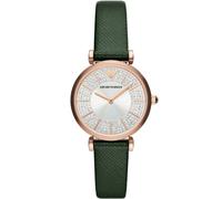 Emporio Armani Gianni T-Bar AR11517 Women's Watch - 32mm White Dial Leather Strap